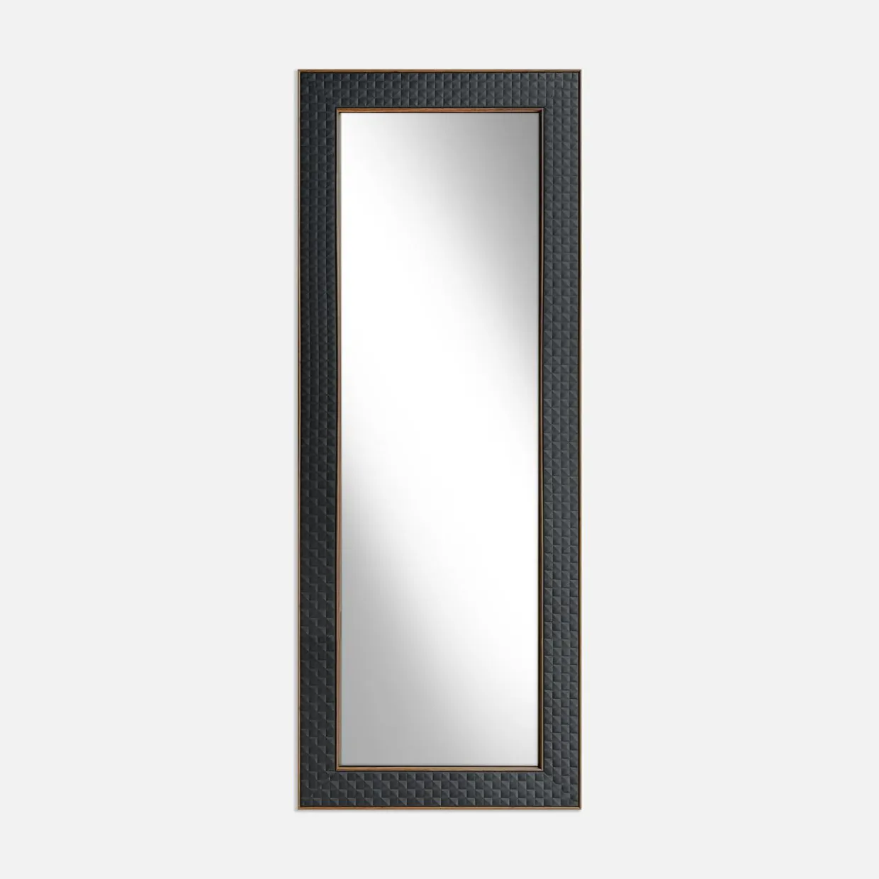 Lustro w czarnej ramie 56x146 cm