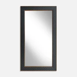 Lustro w czarnej ramie 76x136 cm