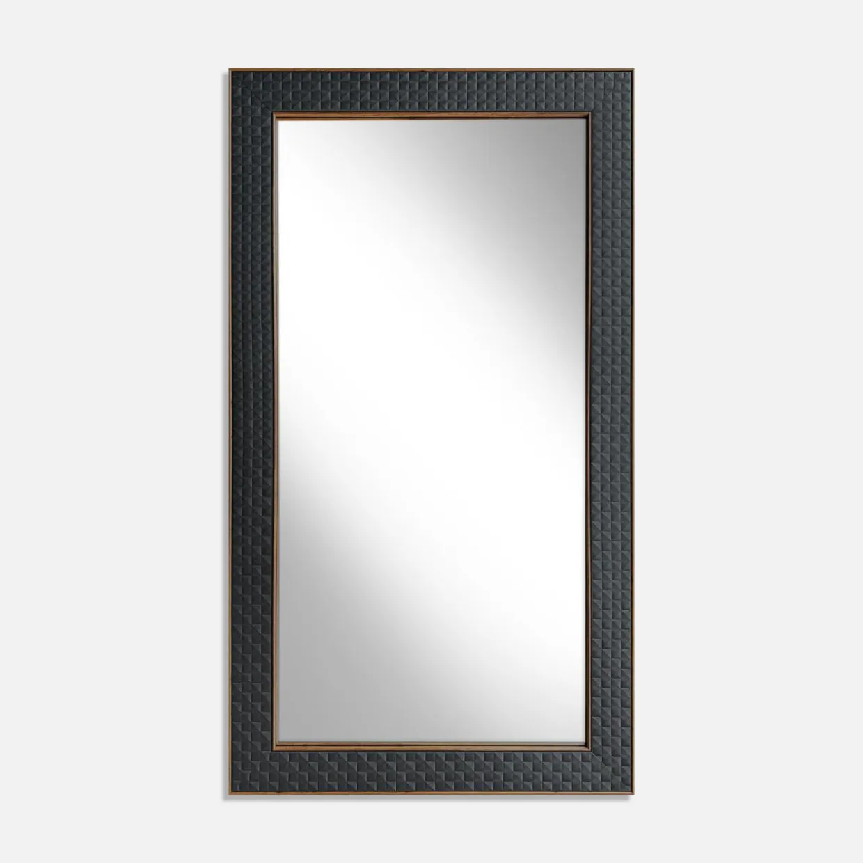 Lustro w czarnej ramie 76x136 cm