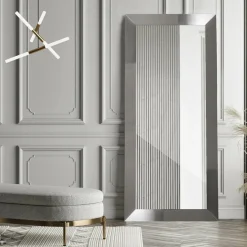 Lustro w srebrnej ramie MILANO 60x170 cm