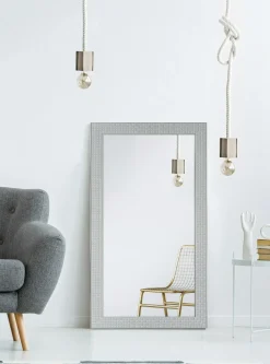 Lustro w szarej ramie DIAME 76x136 cm