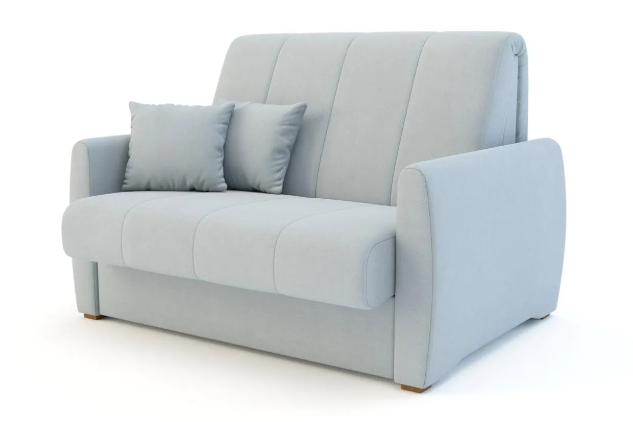 Mała sofa rozkładana błękitna DALIA