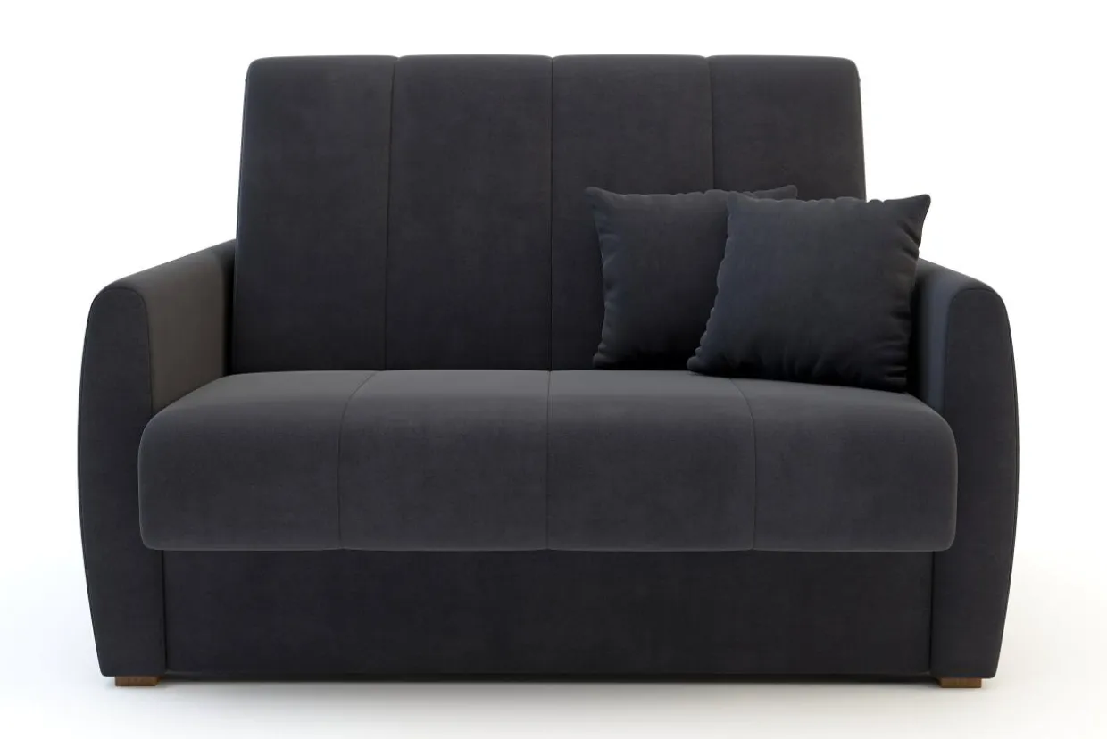 Mała sofa rozkładana ciemnoszara DALIA