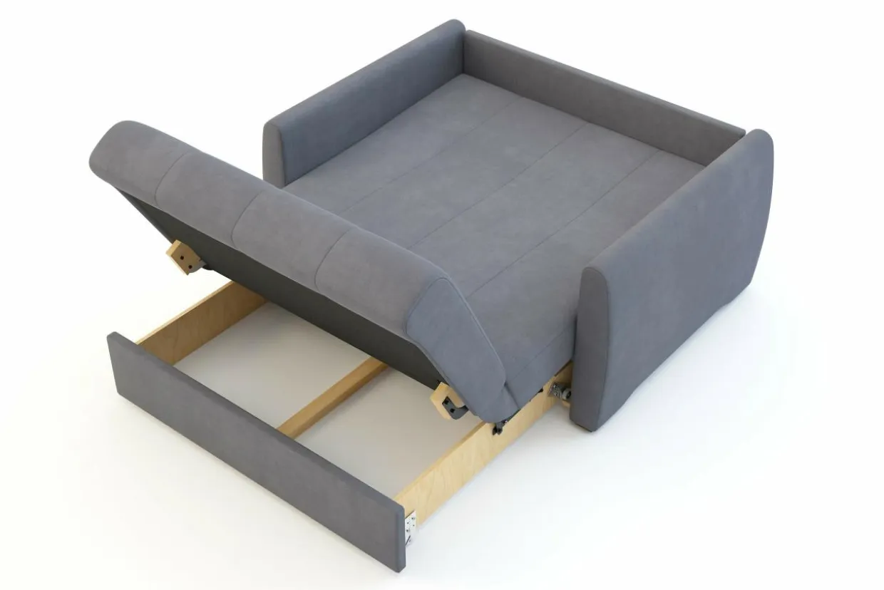 Mała sofa rozkładana szara DALIA