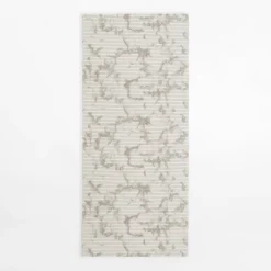 Mata łazienkowa CANARIA, biało-szara, 65x150 cm