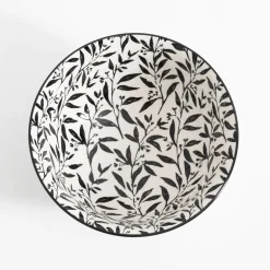 Miska porcelanowa biało-czarna LAUREL 650 ml