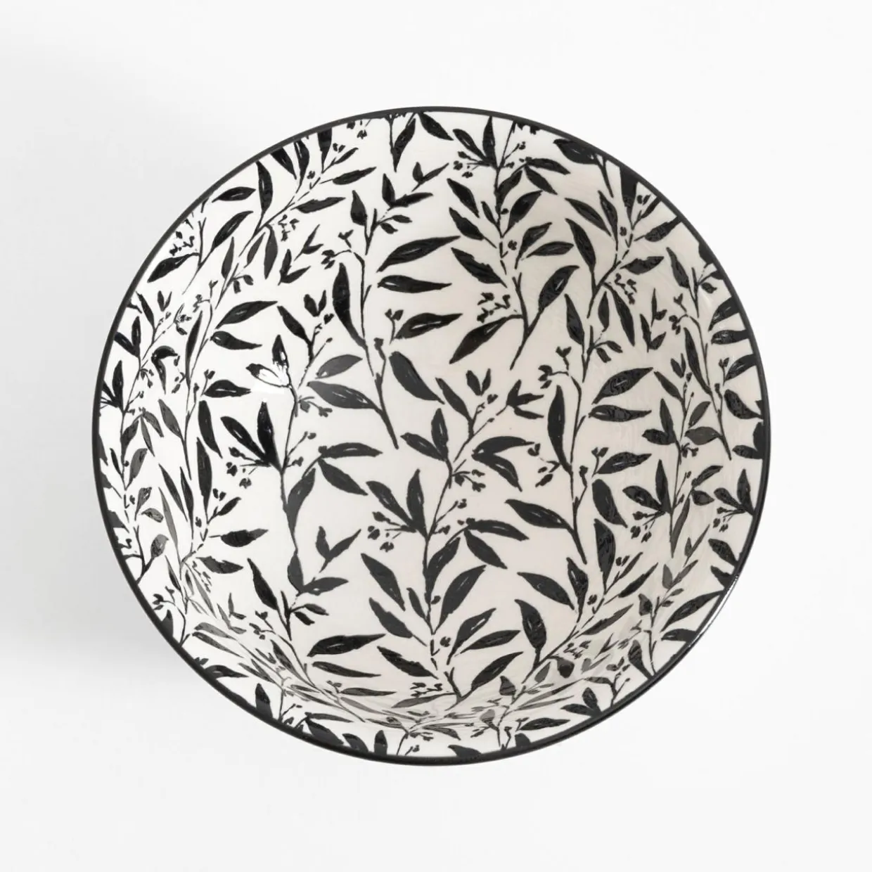Miska porcelanowa biało-czarna LAUREL 650 ml