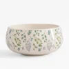 Miska porcelanowa w zielono-niebieskie kwiaty 660 ml