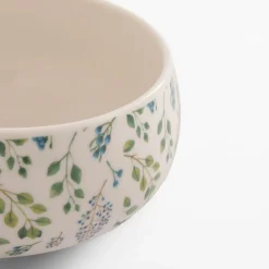 Miska porcelanowa w zielono-niebieskie kwiaty 660 ml