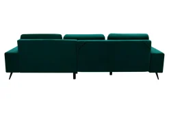 Narożnik butelkowa zieleń VELVET NEW prawy