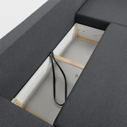 Narożnik ciemnoszary z 2 pojemnikami FLAT