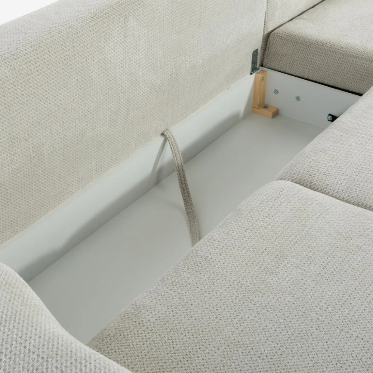 Narożnik rozkładany szarobeżowy BOLOGNA lewy