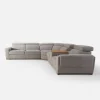 Narożnik rozkładany z funkcją relaks szary VESTA prawy