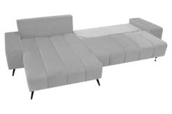 Narożnik szary VELVET NEW lewy