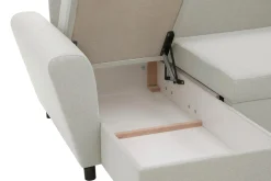 Narożnik z 2 pojemnikami beżowy LANA