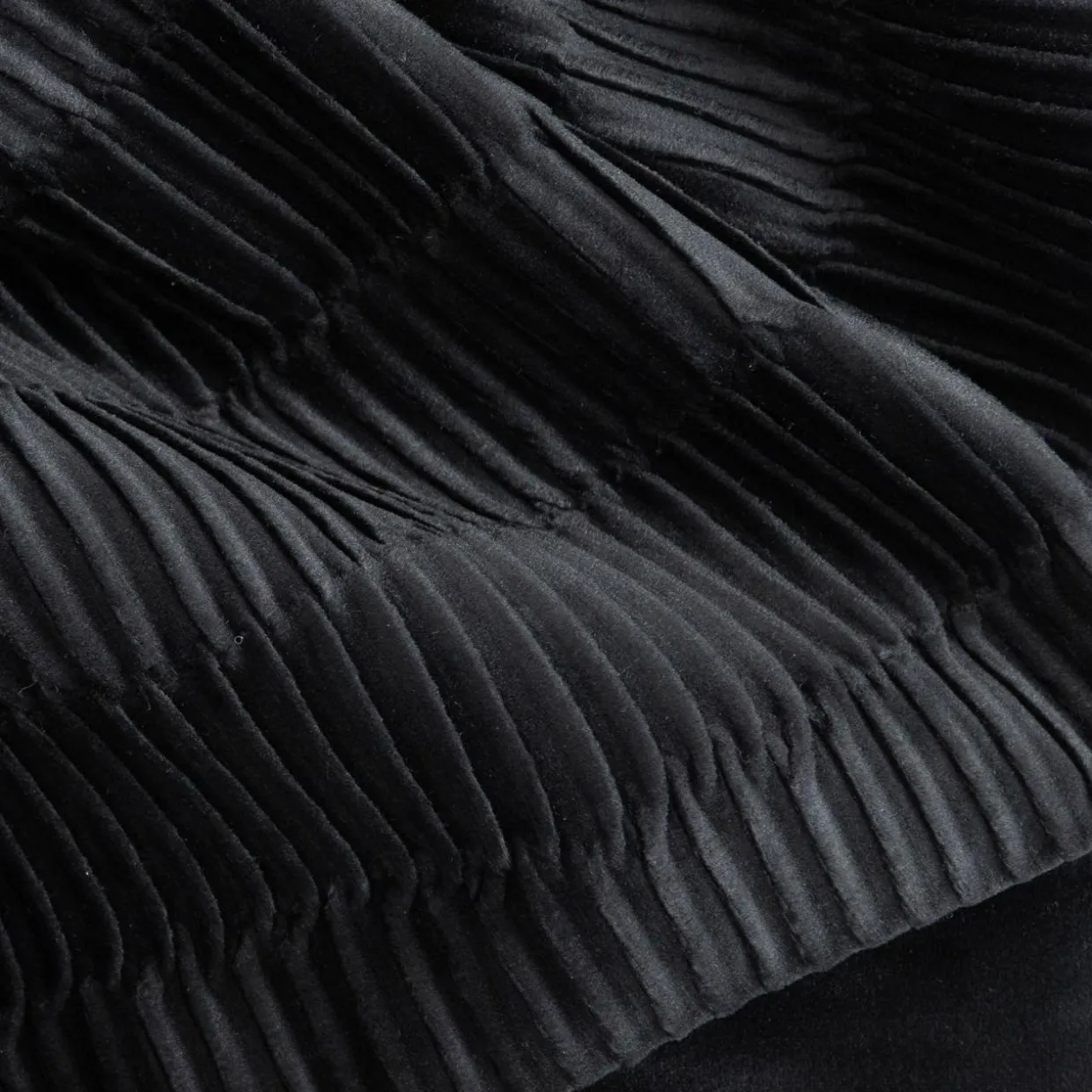 Narzuta welurowa czarna FALTEN 220x200 cm