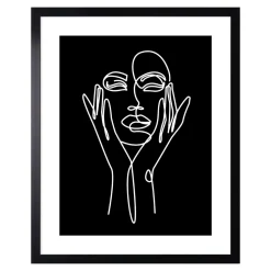Obraz Line Art Twarz LINEAR II 43x53 cm