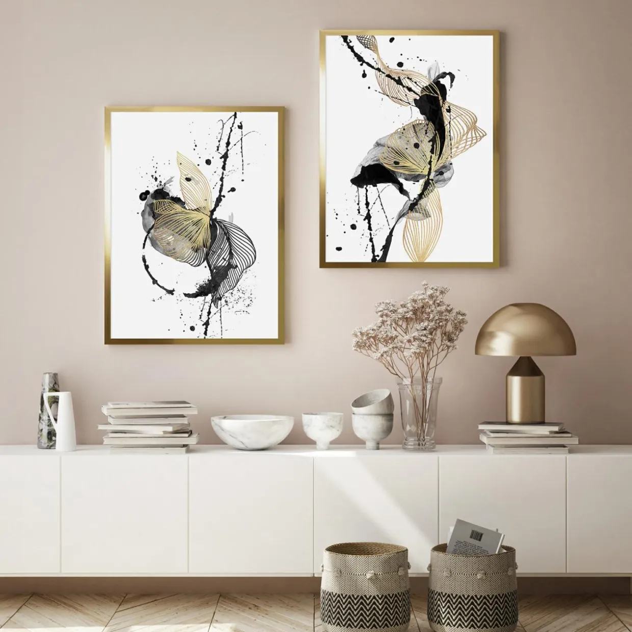 Obraz LINE FLOWERS II 50x70 cm