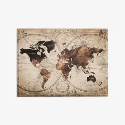 Obraz na ścianę ACOUSTIC OLD MAP 90x120 cm