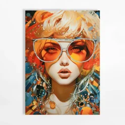 Obraz na płótnie RETRO KOBIETA II 60x80 cm