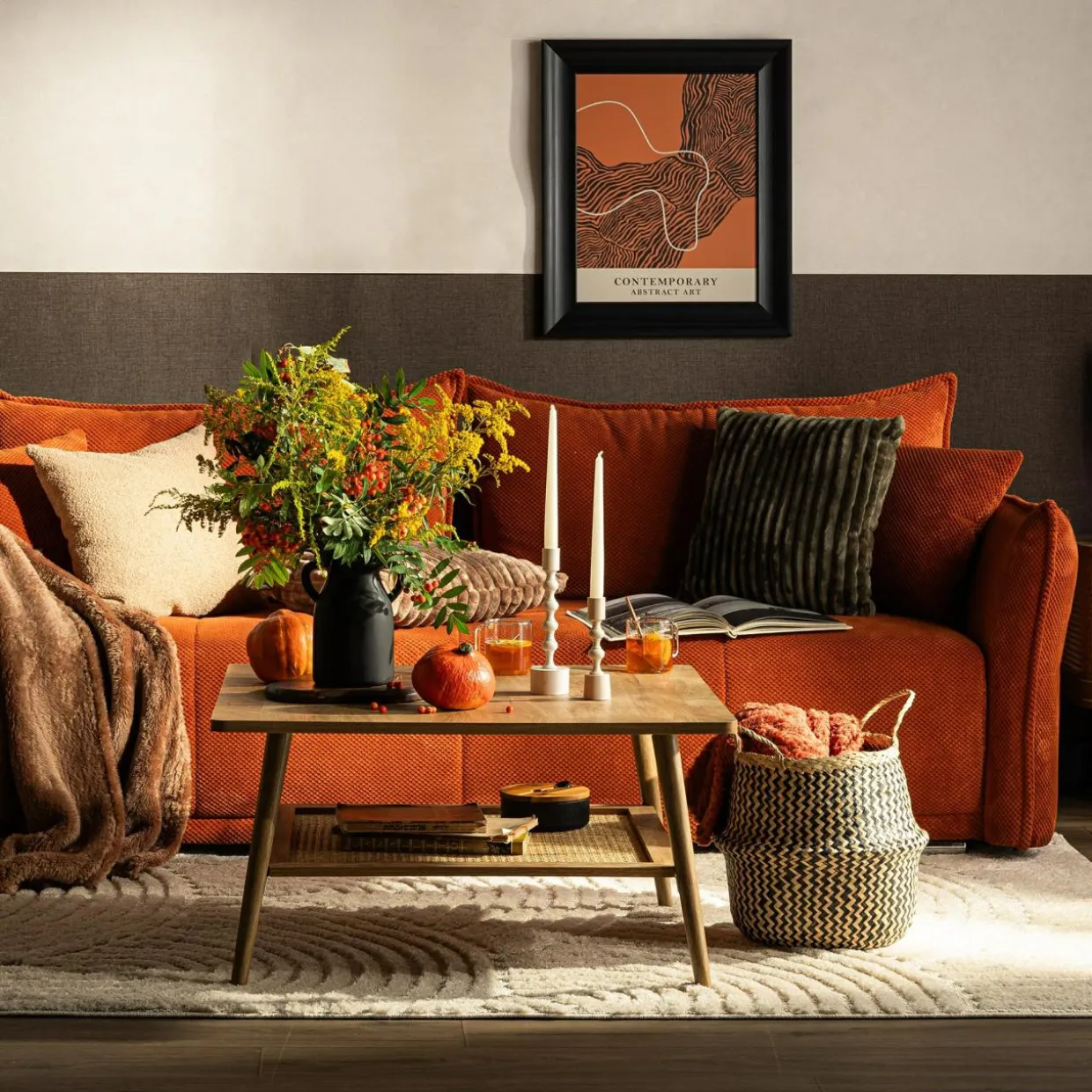 Obraz ORANGE ABSTRACT ART 40x50 cm