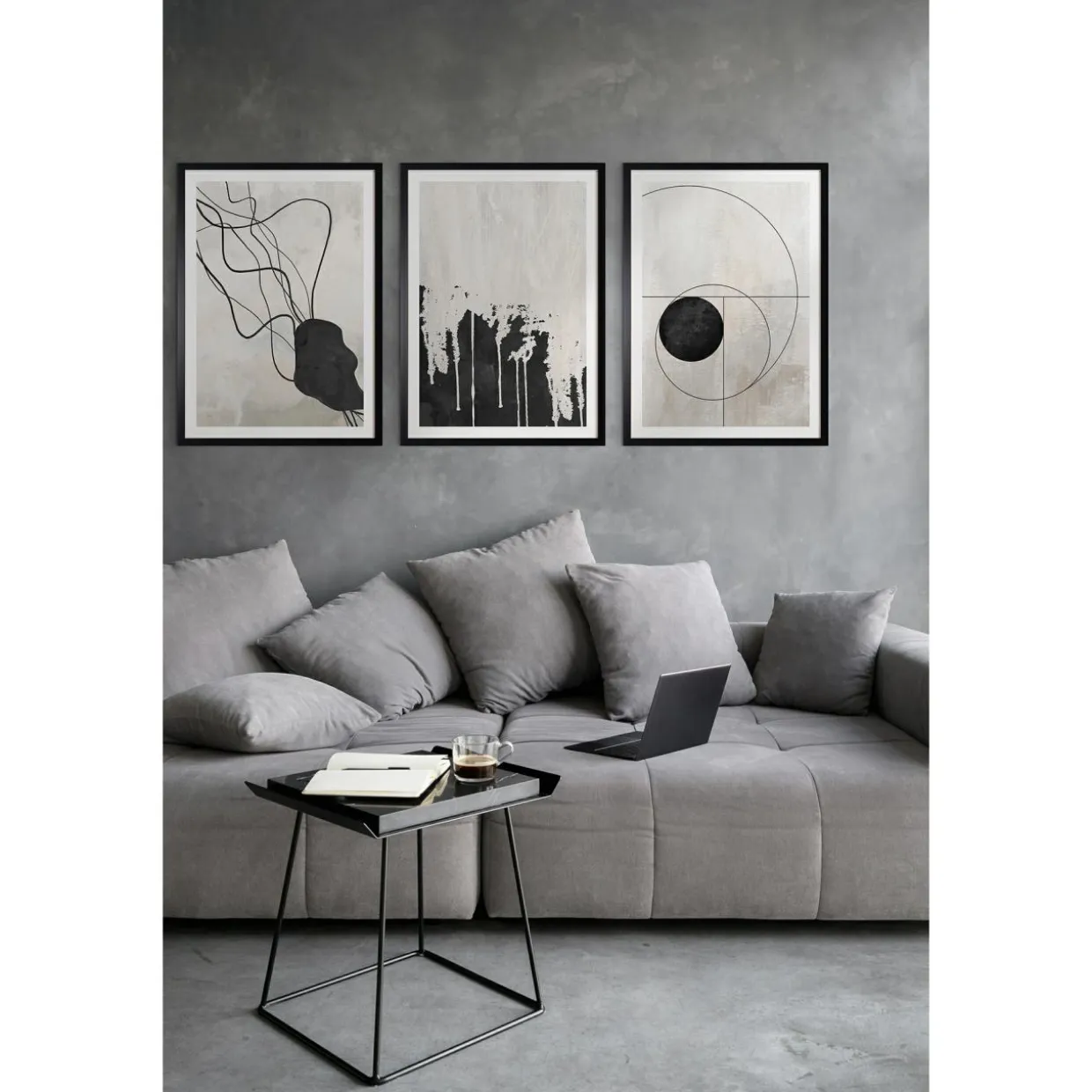 Obraz w czarnej ramie ABSTRACT II 50x70 cm