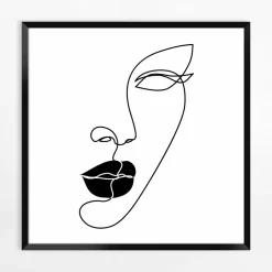 Obraz w czarnej ramie BLACK FACE I 50x50 cm
