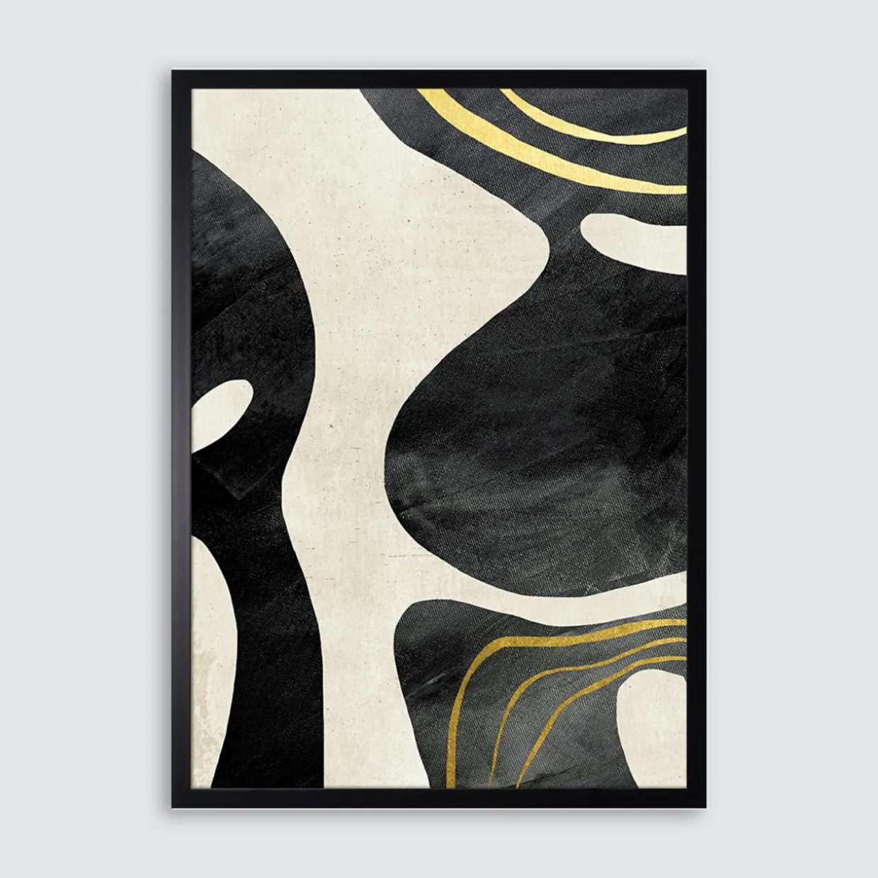 Obraz w czarnej ramie BLACK STAINS 50x70 cm