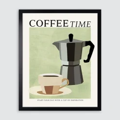 Obraz w czarnej ramie COFFE TIME 40x50 cm