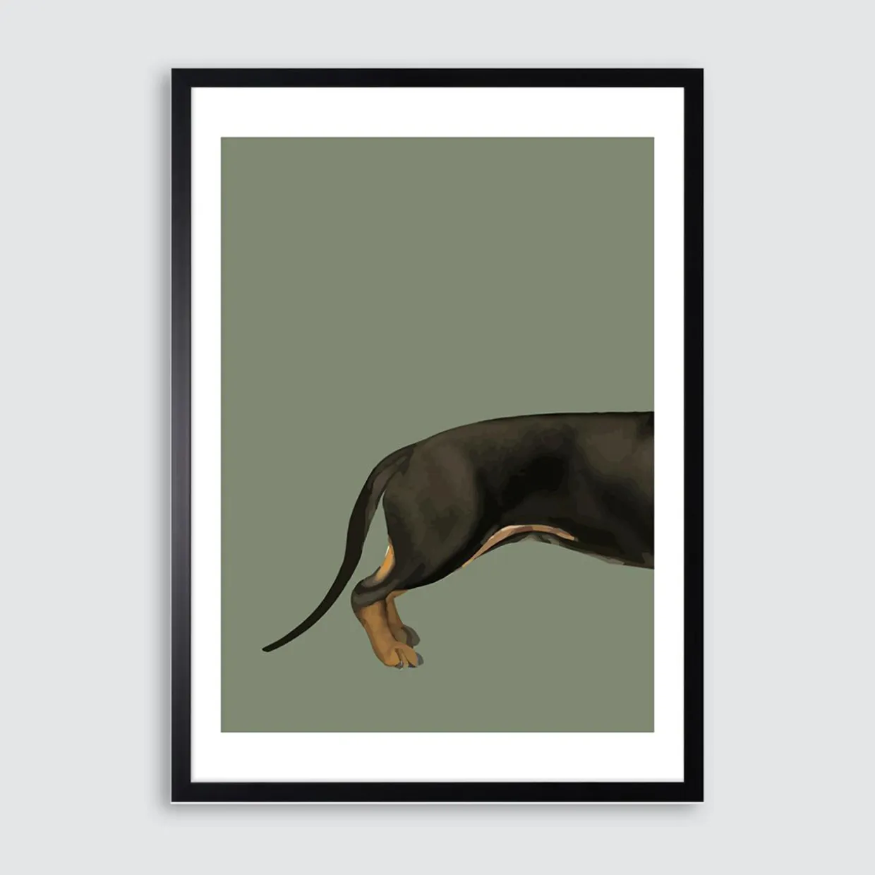 Obraz w czarnej ramie DASCHUND I 50x70 cm