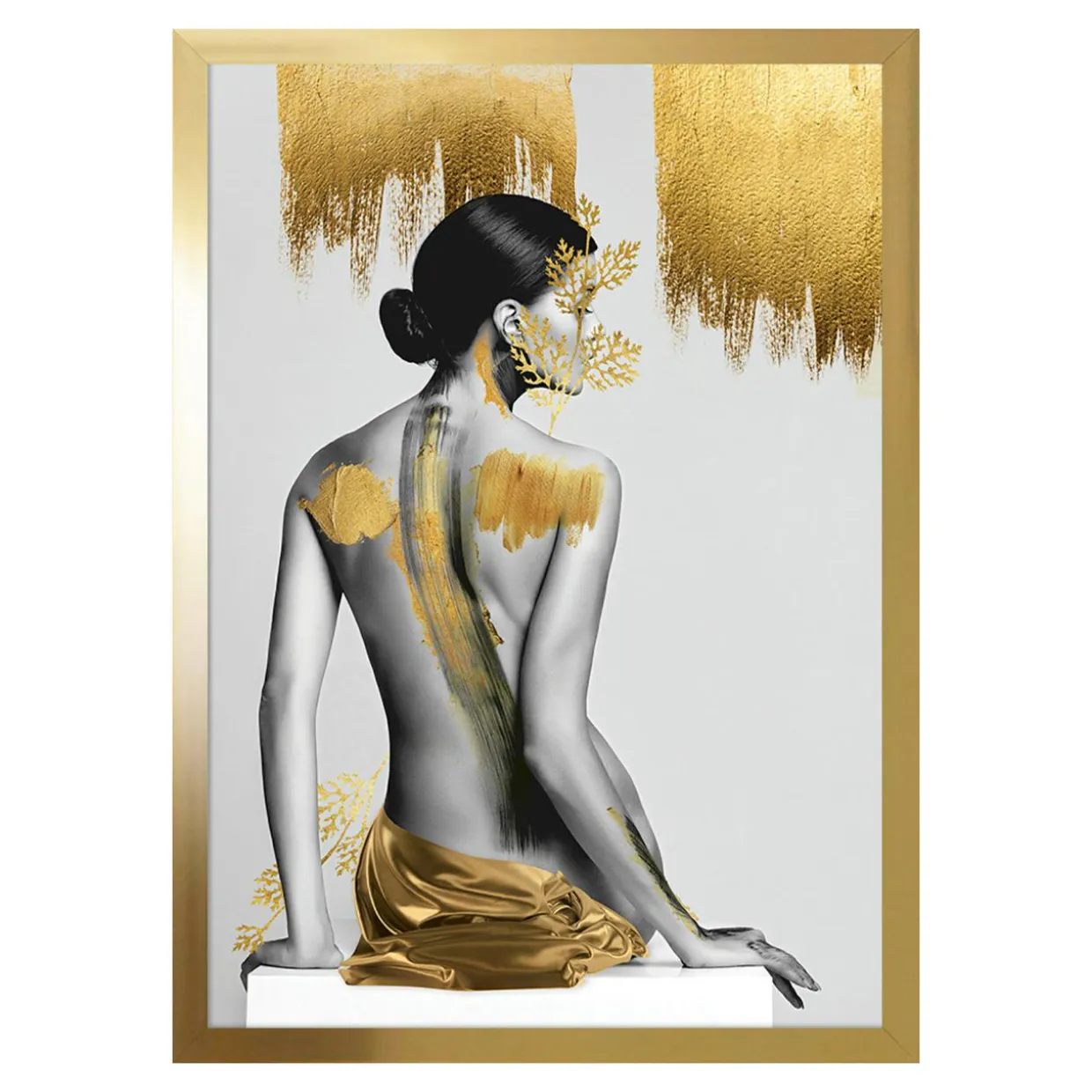 Obraz w złotej ramie WOMEN IN GOLD II 20x30 cm