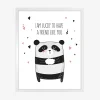 Obraz ze śpiącym misiem PANDA 40x50 cm
