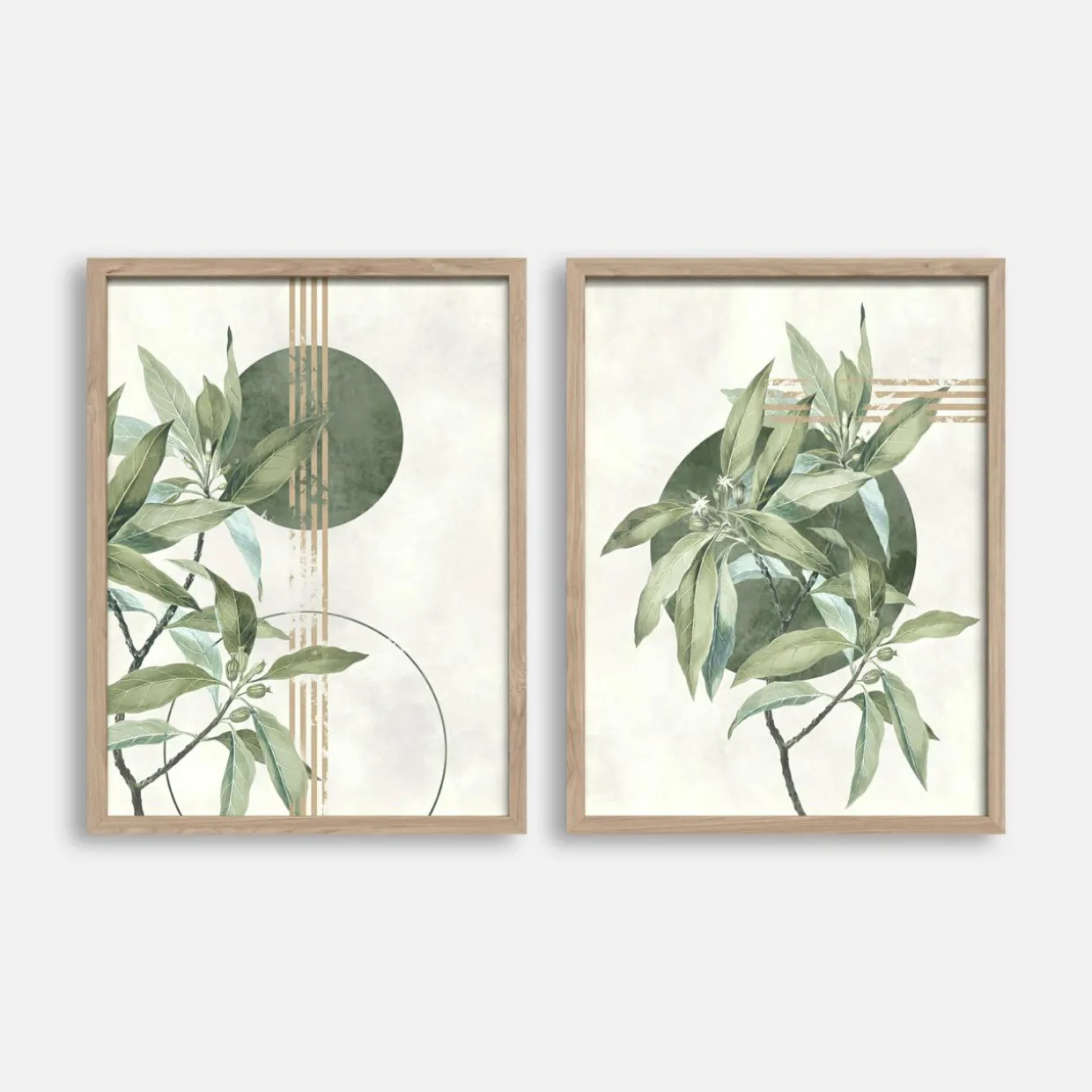 Obrazy na ścianę WALL GREEN, 2 szt. 30x40 cm
