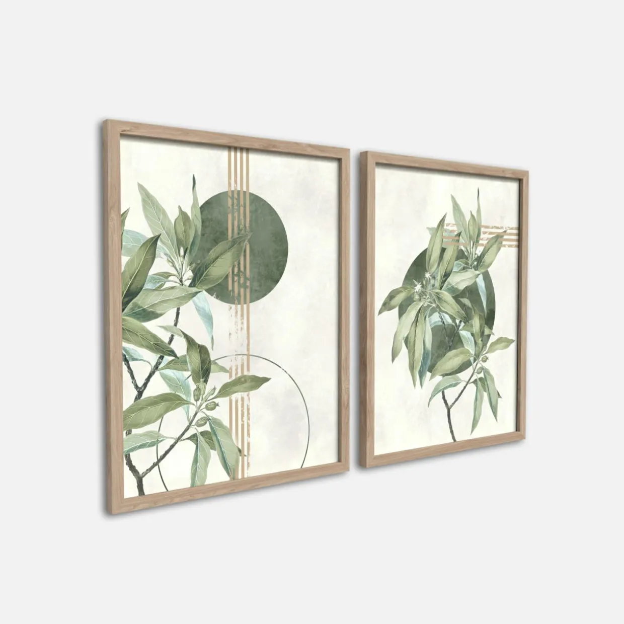Obrazy na ścianę WALL GREEN, 2 szt. 30x40 cm
