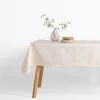 Obrus żakardowy w kratę kremowy CASCADE 140x220 cm