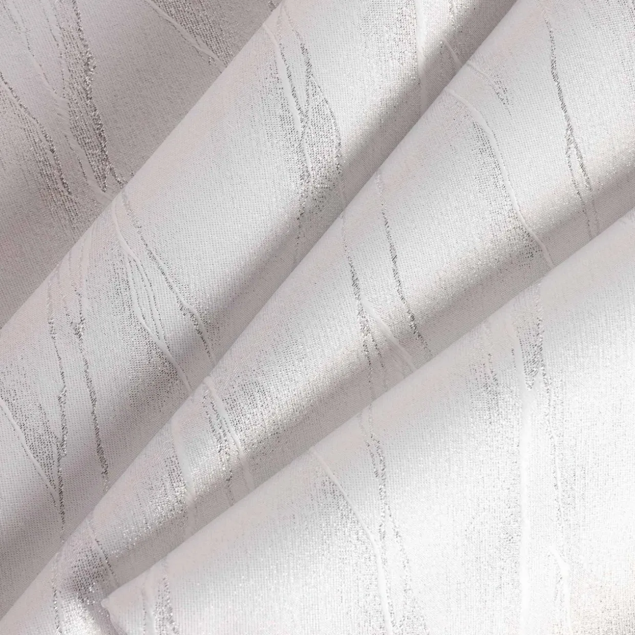 Obrus biały w srebrny marmur LYMIO 40x120 cm