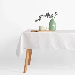 Obrus biały w srebrny marmur LYMIO 140x220 cm