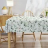 Obrus plamoodporny w zielone kwiaty 140x280 cm