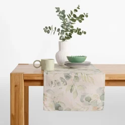 Obrus z lnem w liście GARDENA 40x120 cm