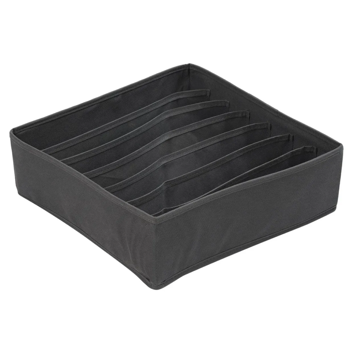 Organizer siedmiokomorowy szary 32x32x10 cm
