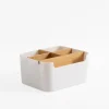 Organizer z przegródkami biały 18,2x14,6x9,3 cm