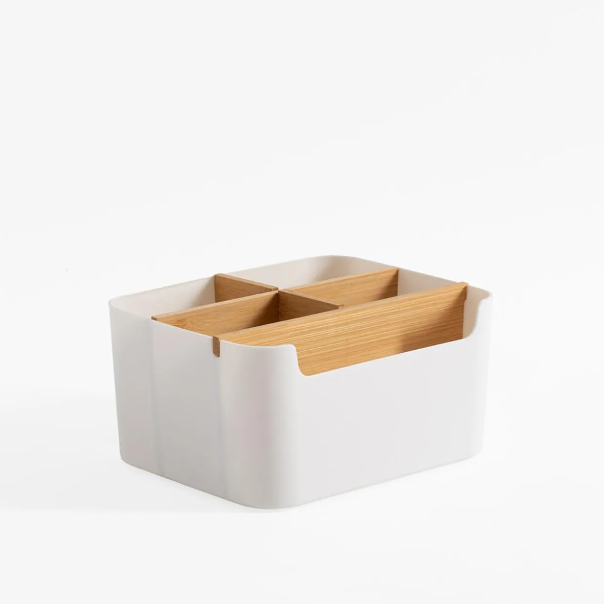 Organizer z przegródkami biały 18,2x14,6x9,3 cm