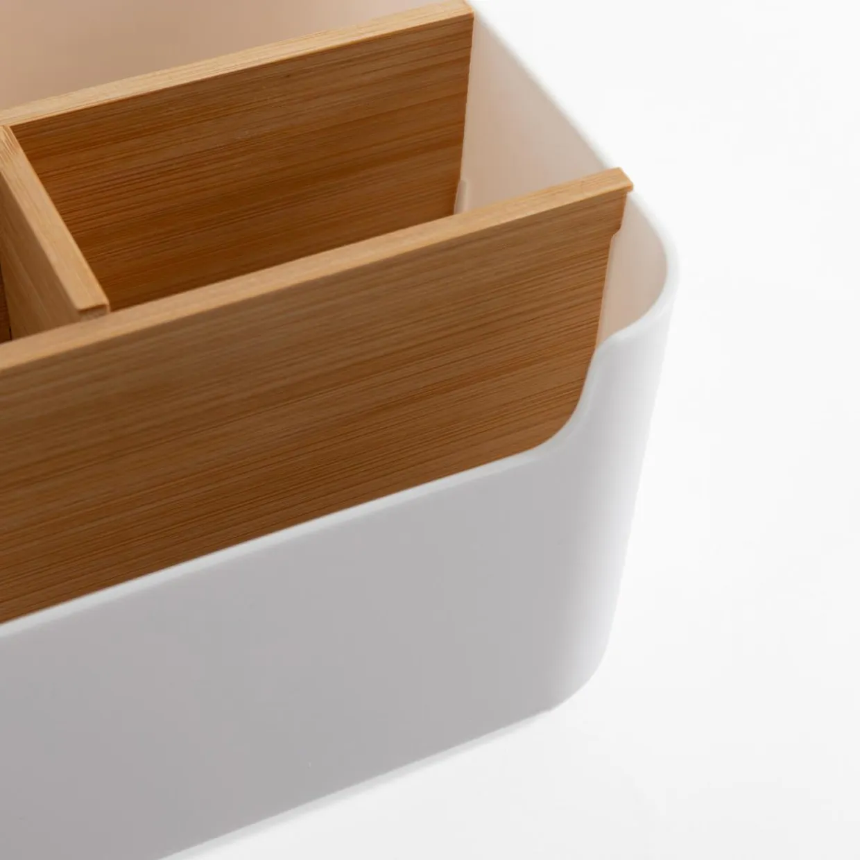 Organizer z przegródkami biały 18,2x14,6x9,3 cm