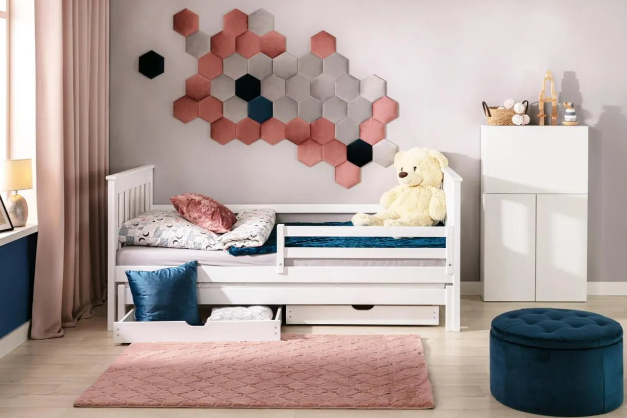 Panel tapicerowany FIBI HEXAGON 20x20, platynowy
