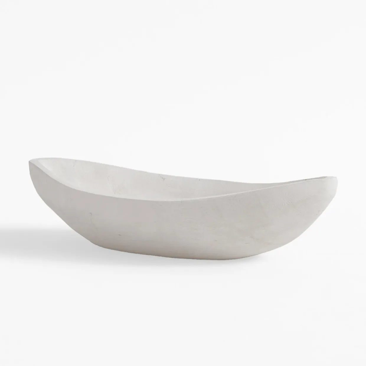 Patera dekoracyjna drewniana biała 34 cm