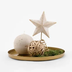 Patera dekoracyjna złota 21 cm