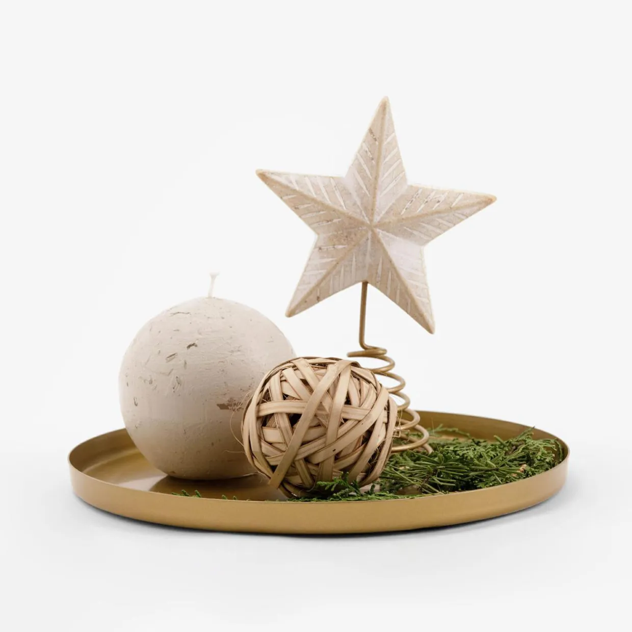 Patera dekoracyjna złota 21 cm