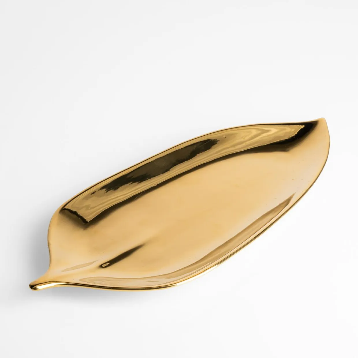 Patera dekoracyjna złota 38x16 cm
