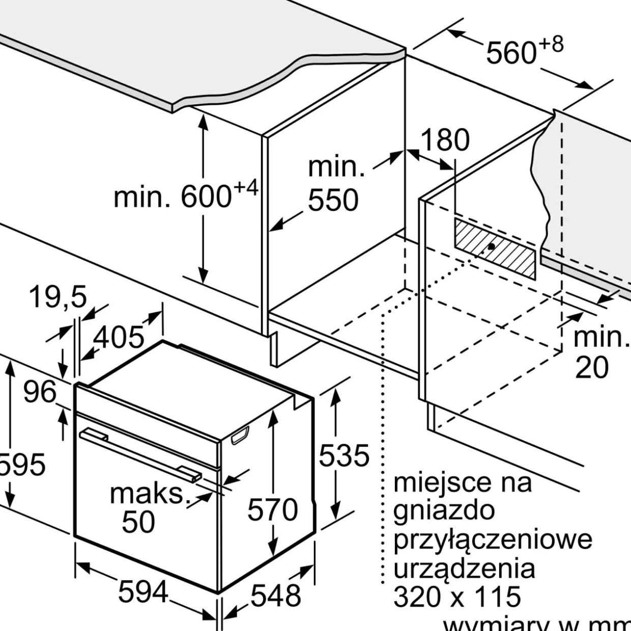 Piekarnik BOSCH seria 4 z funkcją pary czarny HRG212BB3