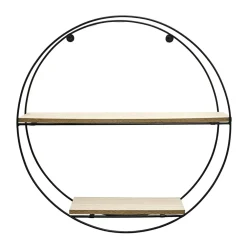 Półka metalowa czarna okrągła 40 cm